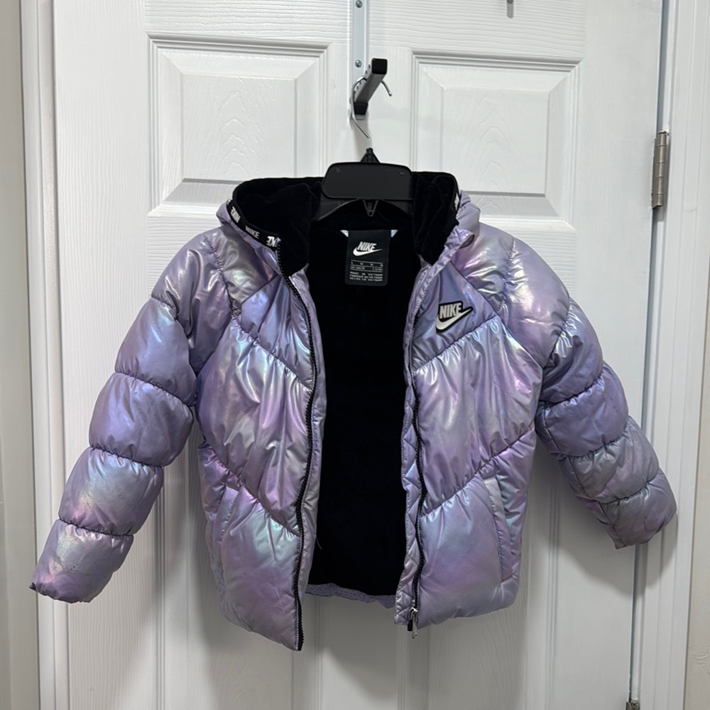 Nike Purple Iridescent Puffer Jacket
